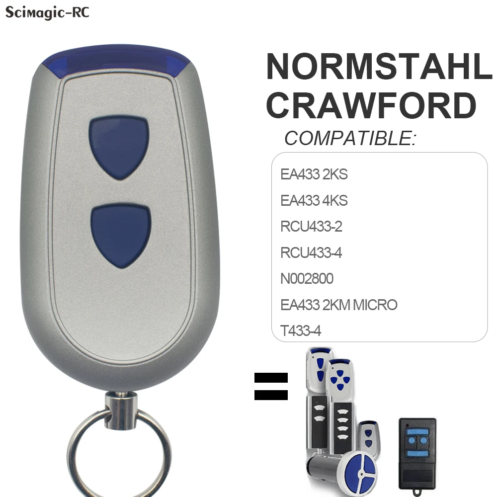

For Normstahl Remote Control Crawford T433-4 EA433 2KS 4KS 2KM RCU 433-2 433-4 N002800 Garage Door Remote Control Gate Opener