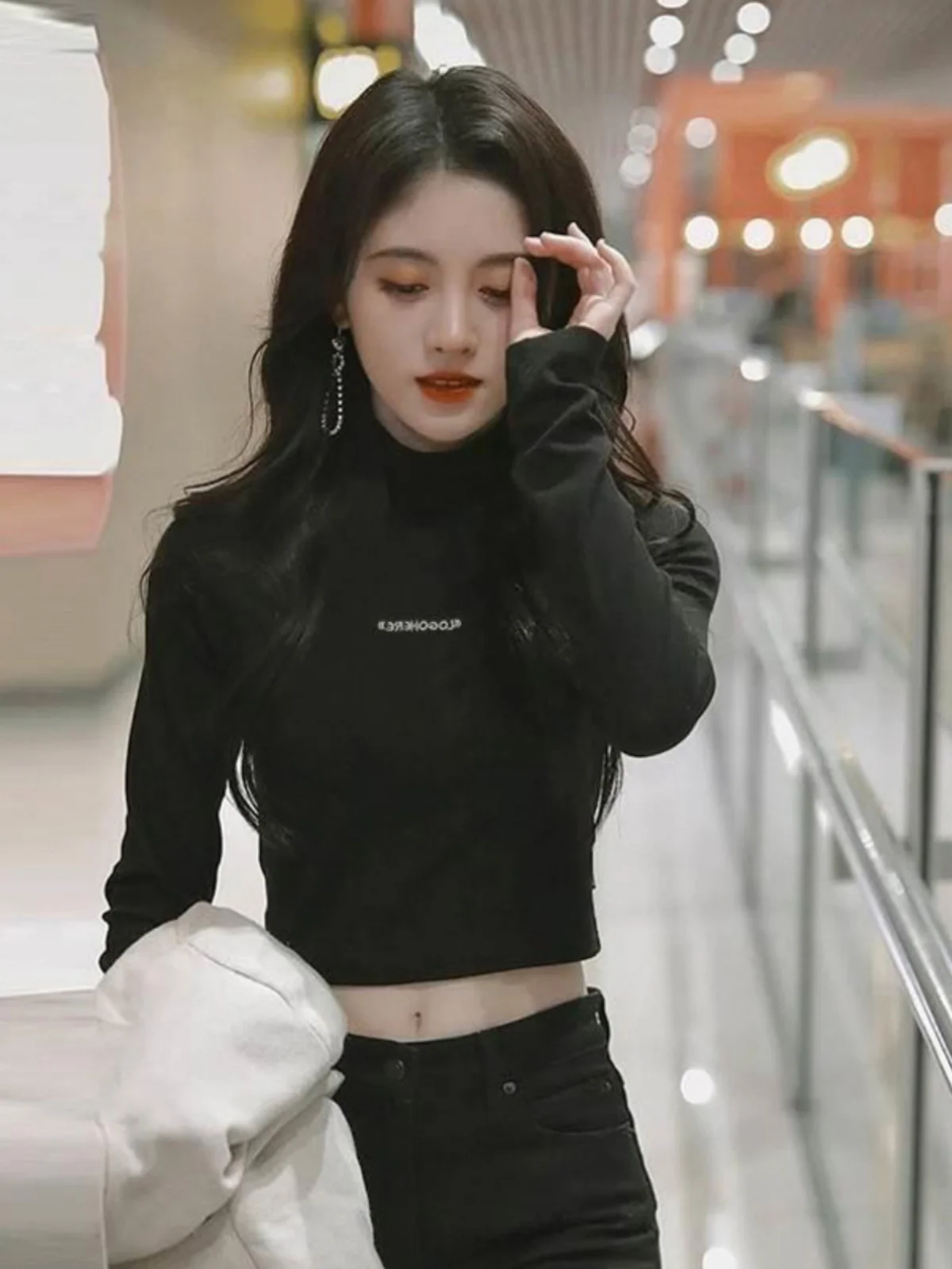 Короткая рубашка с длинным рукавом женские весенне-осенние европейские товары