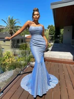 new 2022 elegant long mermaid formal dress women sequins backless sleeveless sexy party cocktail vestidos