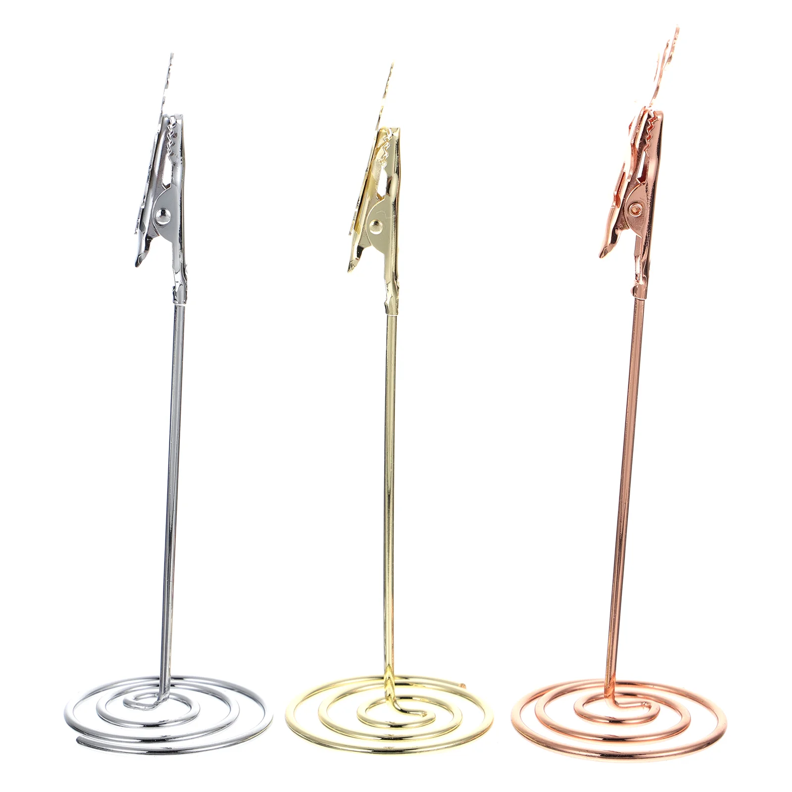 

3pcs Table Photo Clip Metal Clamp Wedding Desktop Decoration Memo Stand Clamp