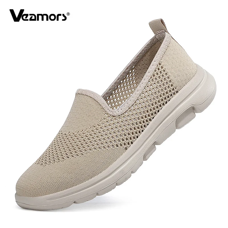 Women's Flats Shoes High Quality Casual Sneakers Slip-on Comfortable Shoes Loafers Size 42 Walking Workout Sports Leisure