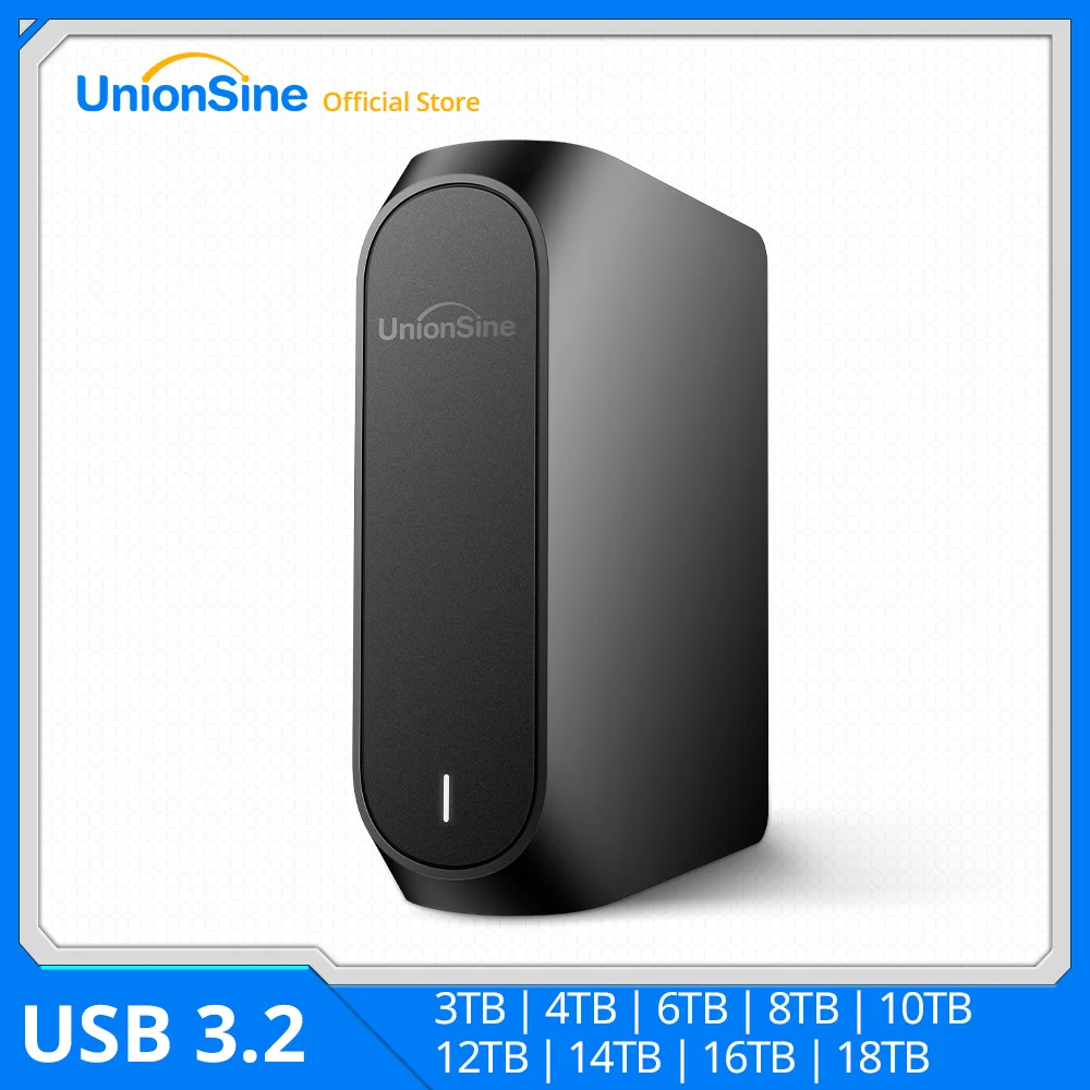 Внешний жесткий диск UnionSine 3 ТБ 6 10 12 18 5 дюйма USB Gen совместимый с жестким диском для
