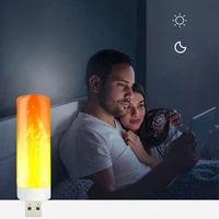 portable usb led night lights bulb outdoors nightlights bulbs for home night lamps dynamic simulation flame effect d408 14mar