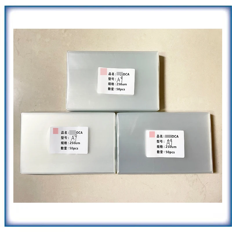 

50pcs 250um OCA Clear Optical Adhesive for Samsung Galaxy A5 A7 A8 A9 LCD Touch Glass Lens Film OCA Glue