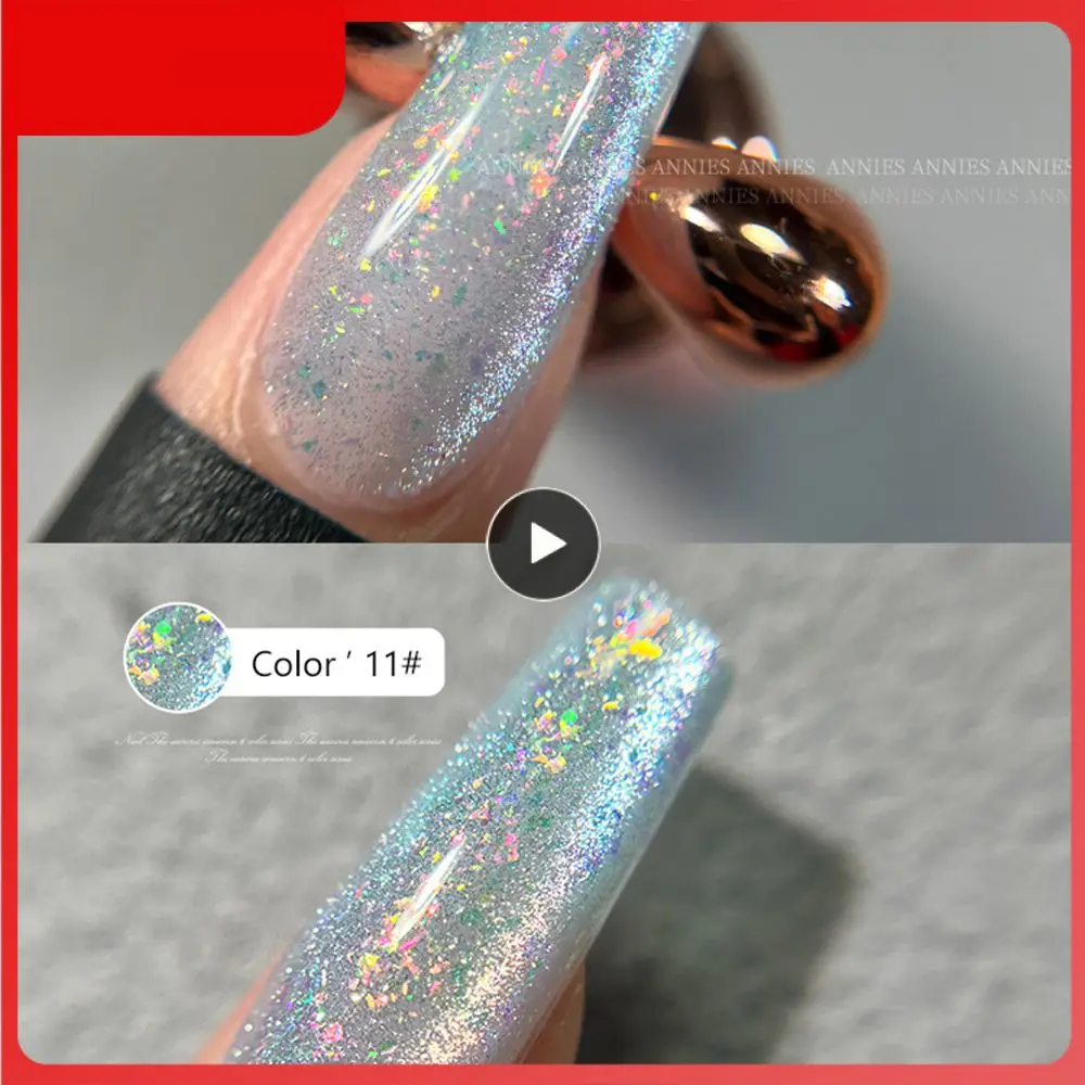 

Nail Polish Waterproof 12 Colors Nail Glue Super Bright Broken Ice Cryolite Cat Eye Gel Phototherapy Adhesive Beauty Washable