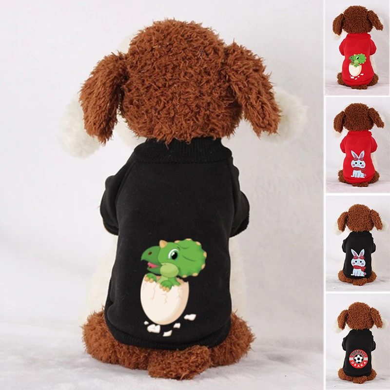 

Plus Velvet Pet Clothes For Small Medium Dogs Shih Tzu Yorkshire Hoodies Sweatshirt Soft Puppy Dog Cat Costume Ropa Para Perro