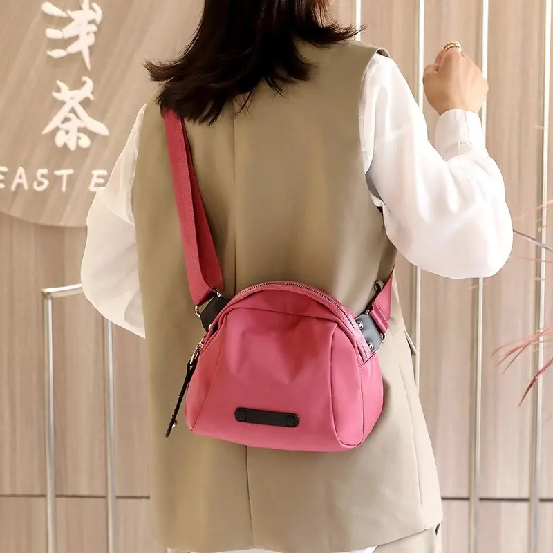 

Shell Bag 20232 New Women's Bag Waterproof Nylon Oxford Cloth Shoulder Bags Fashion Simple Large Capacity Mommy Candy Color Bags