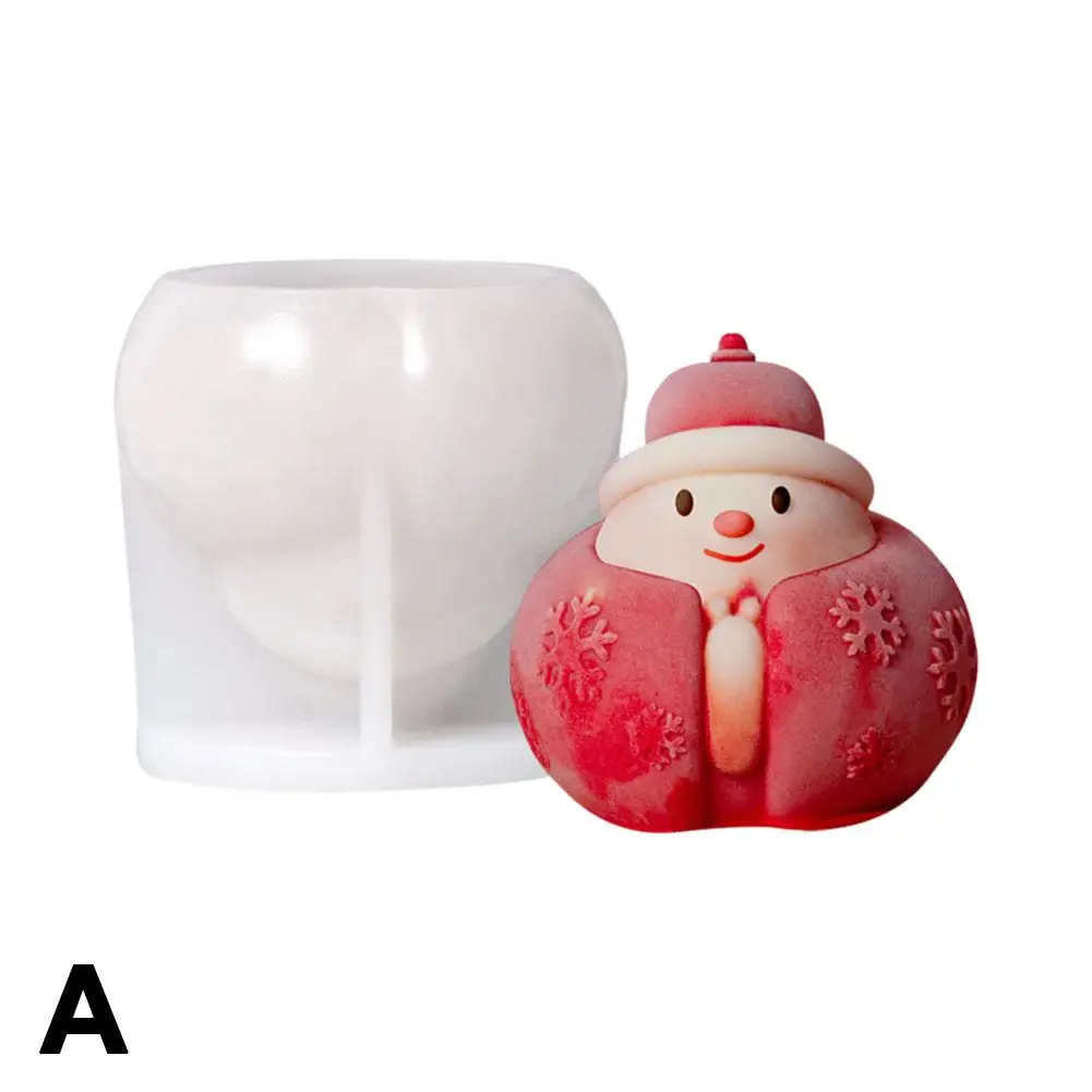 Новый дизайн милый яблочный мусс Санта-Клауса силиконовая форма для торта