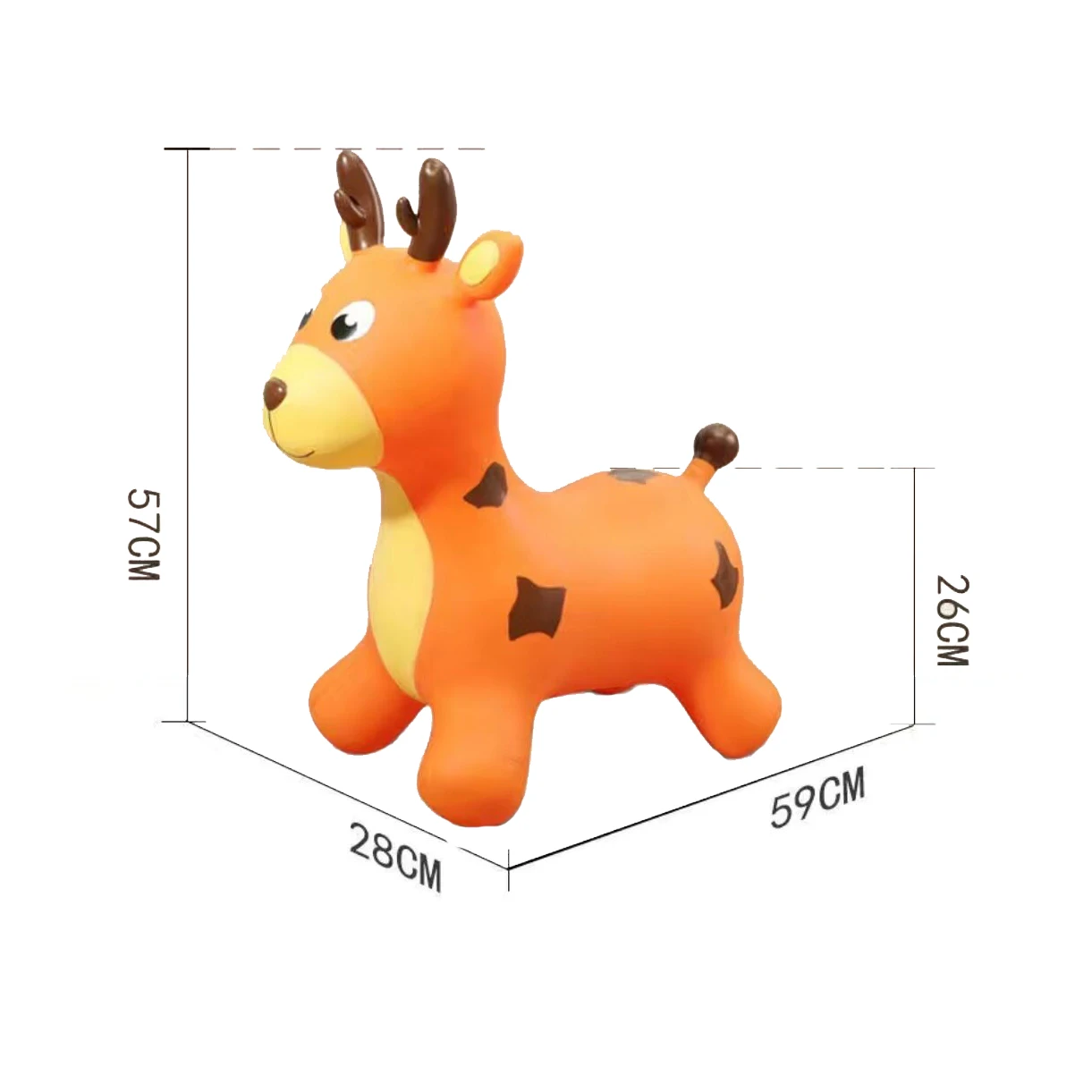 

Baby's Inflatable Toys Jumping Horse Mount Thickened Outdoor Kids Animal Rubber Hop Toys Kids Ride On Toy Bouncy Rocking Cow