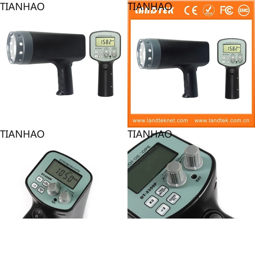 Фото Цифровой стробоскоп и тахометр LANDTEK DT2350PA, диапазон 50-12000 об/мин №1