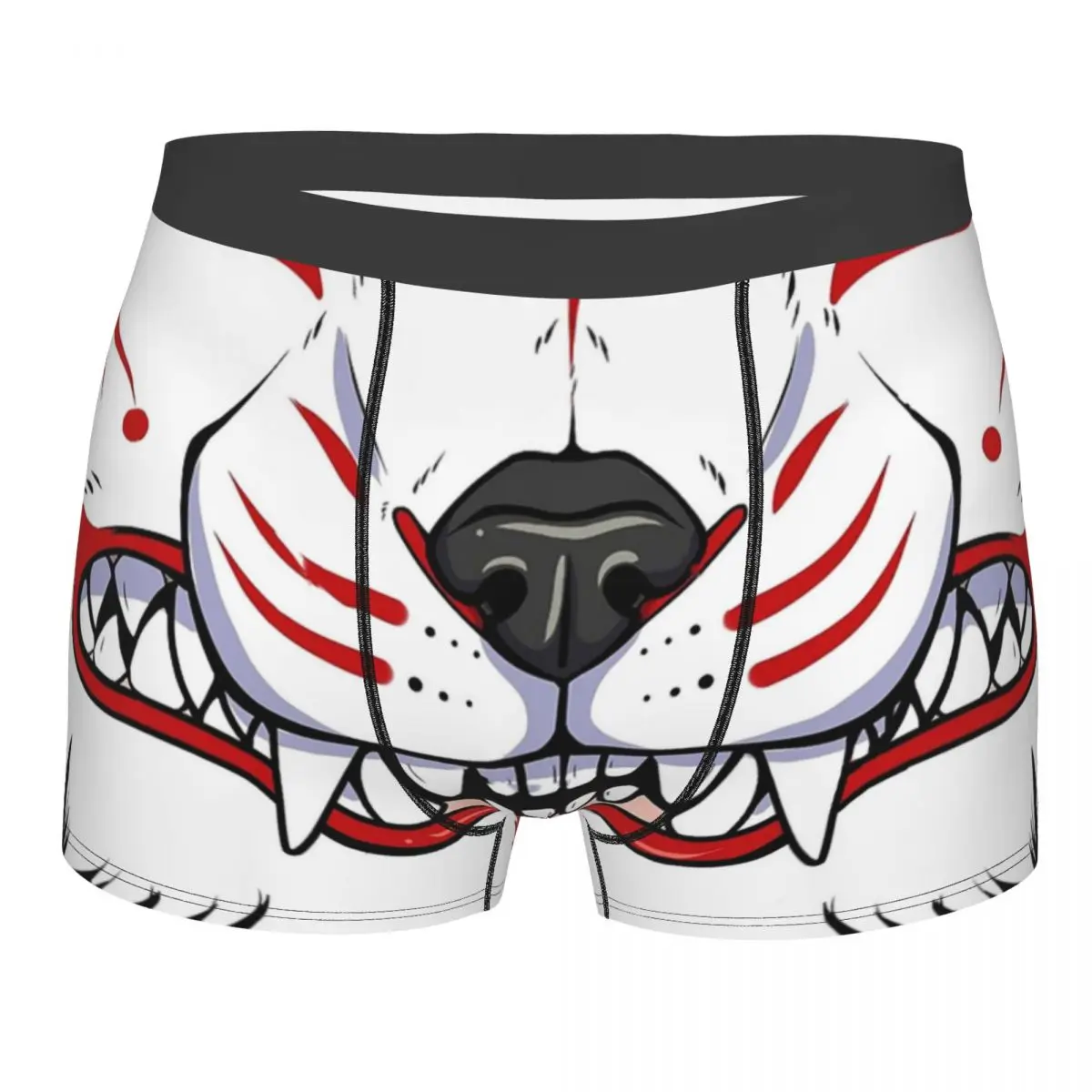 

Humor Boxer Demon Grin Shorts Panties Man Underwear Oni Japan Samurai Mid Waist Underpants for Male Plus Size