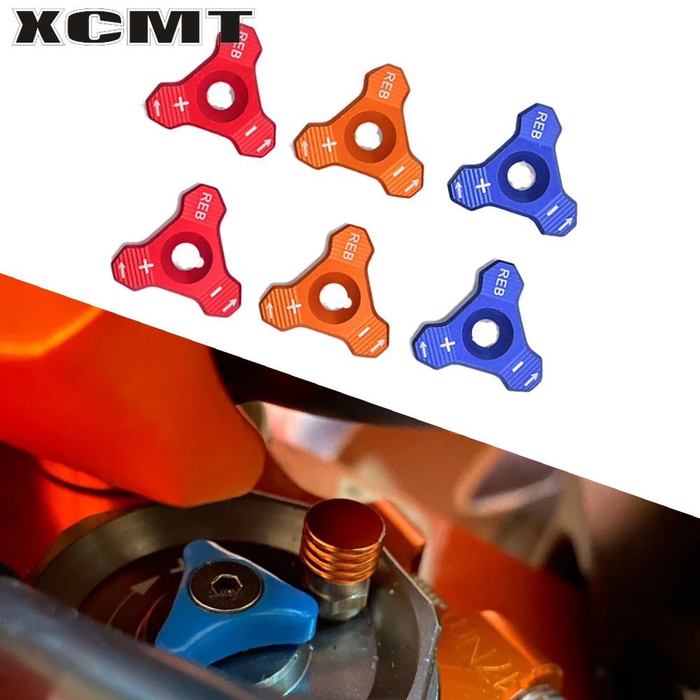 

Front Shock Absorber Knob Adjuster For KTM Husaberg Husqvarna SX SXF EXC XCW 125-530 690 SUPERMOTO ENDURO DUKE SMC WP 48MM Forks
