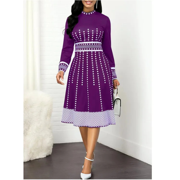 

2023 African Dresses For Women Africa Clothing Autumn Elegant Ankara Dresses Super Elastic Fashion African Dress For Lady