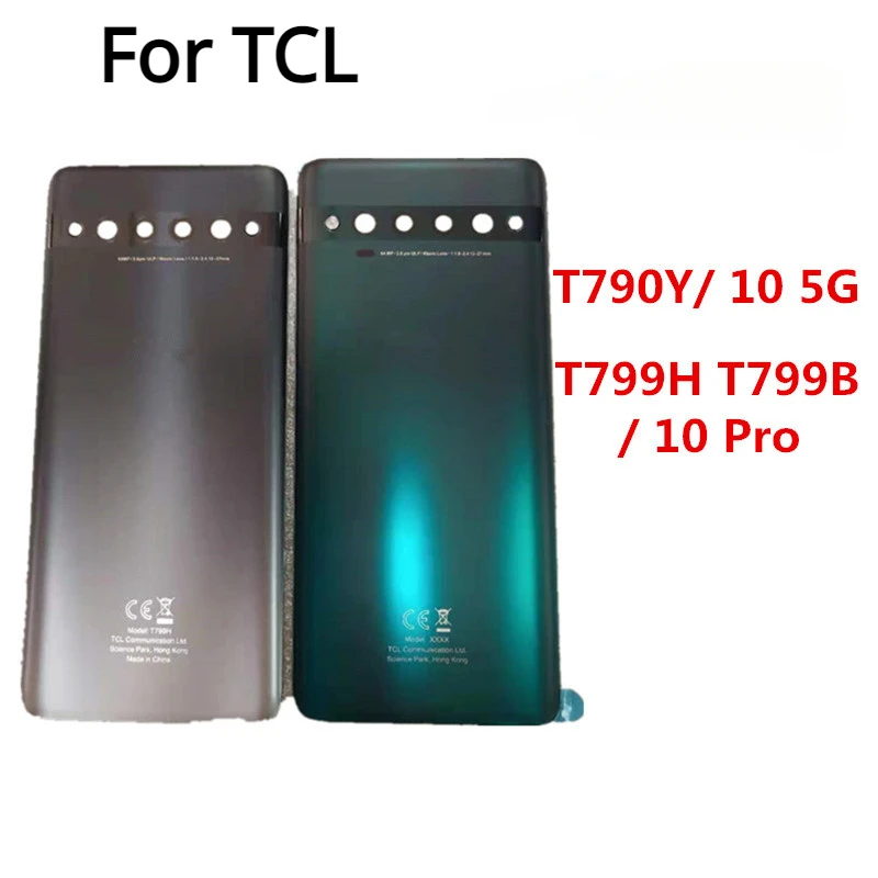 Корпус для TCL 10 Pro T799H T799B / 5G T790Y ремонт крышки аккумулятора Замена задней двери