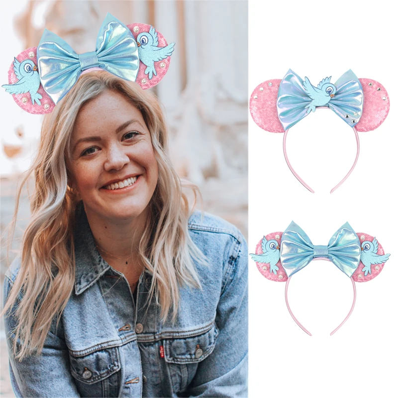 Новая повязка на голову день рождения с бантом и блестками аксессуары для волос