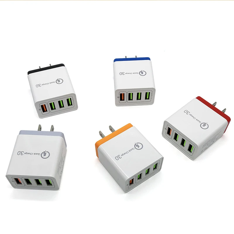 Фото USB-зарядное устройство с вилкой Стандарта ЕС/США/Великобритании для быстрой зарядки 3,0, подходит для планшетов, стандартных адаптеров, портативных настенных зарядных устройств, №3