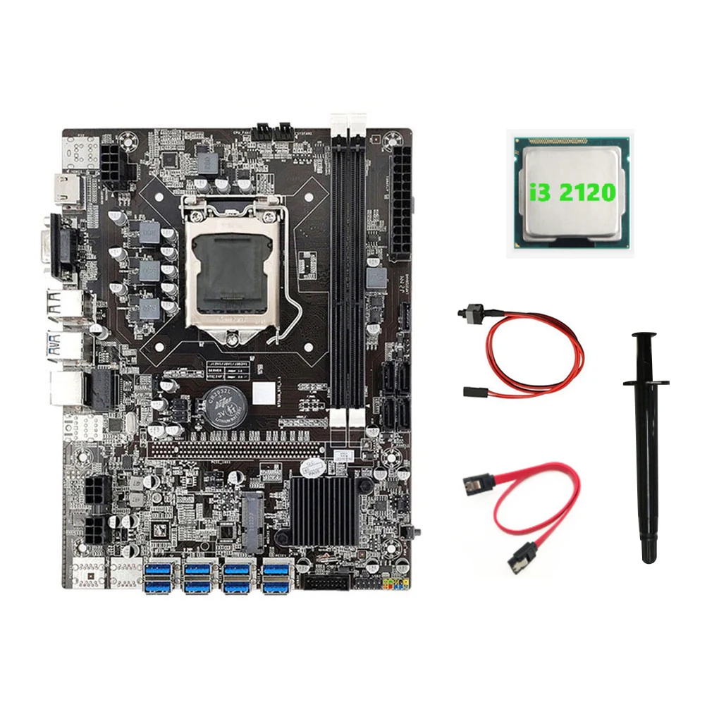 

Плата B75 B75 материнская плата LGA 1155 высокотехнологичная B75 блок управления аксессуарами для настольных ПК полный комплект 8x PCIE на USB