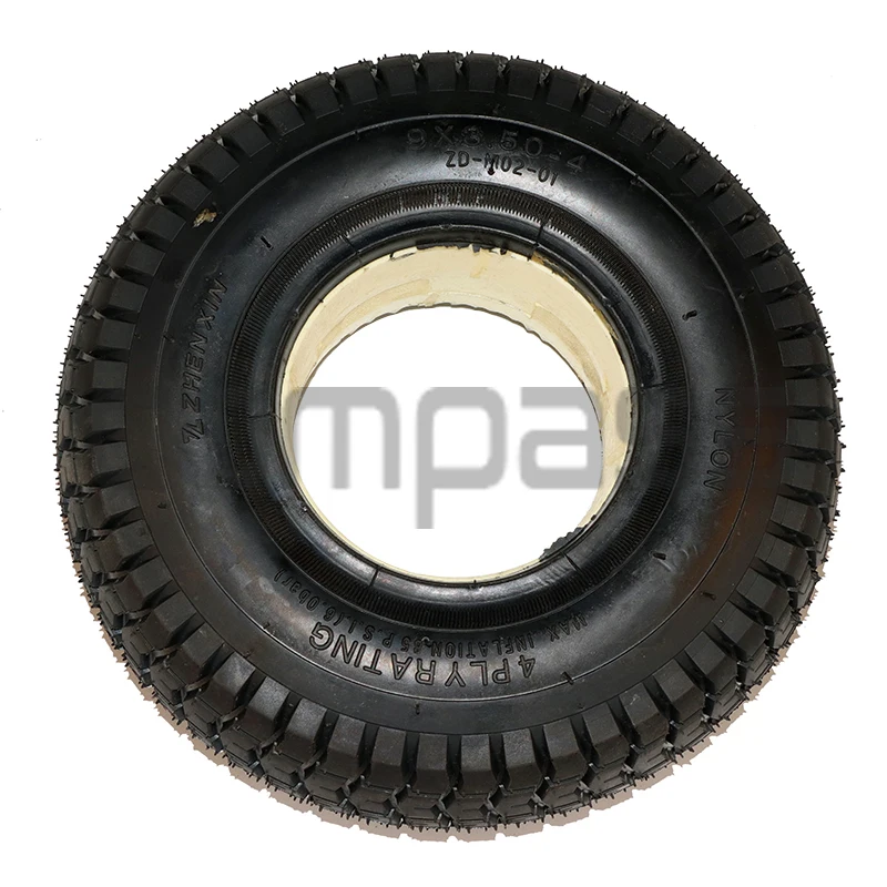9x3.50-4 Твердая шина 9 дюймов с наполнителем из пены для газона Тракторная резина для гольф-кара ATV Карманная мотоциклетная картинговая мобильность скутер на.