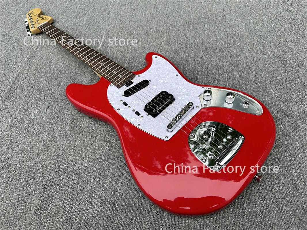 Высококачественная электрогитара Mustang шестиструнная гитара ярко-красный цвет