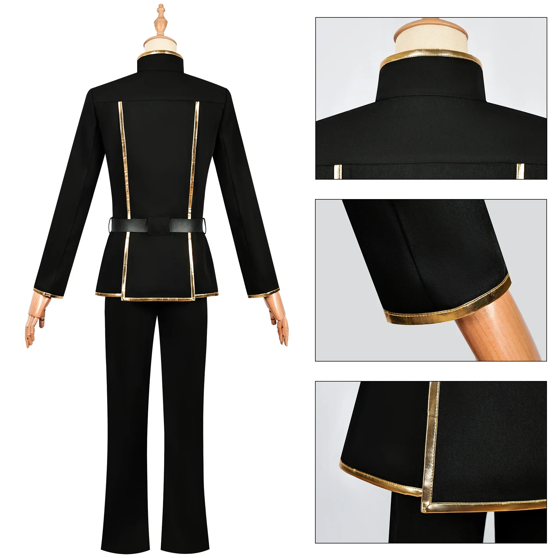 Код Гиас Лелуш Ламперуж Косплей Костюм Черные наряды Рождество Хэллоуин