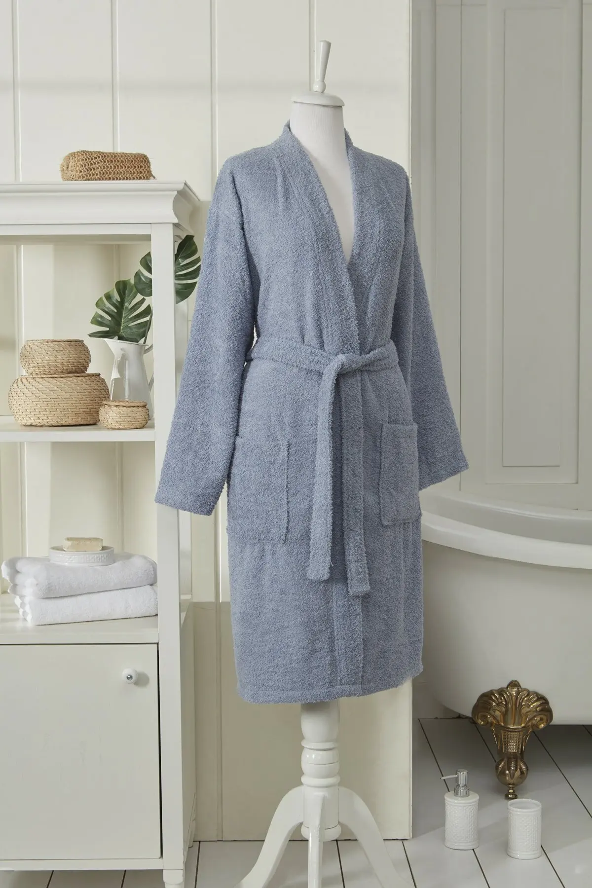 

Spring Autumn Bathrobe Towel Dressing Gown Women Waffle Water Absorption Quick-dry Sleepwear Bathrobe Nightgown Home Robes