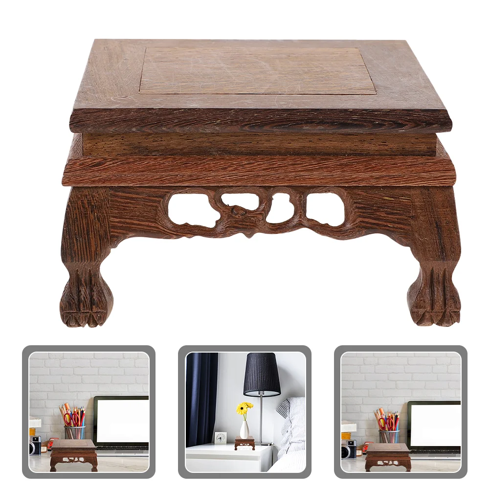 

Stand Base Wooden Display Crystal Pot Holder Planter Flower Vase Flowerpot Oriental Sphere Japanese Bamboo Rack Shelf Succulent