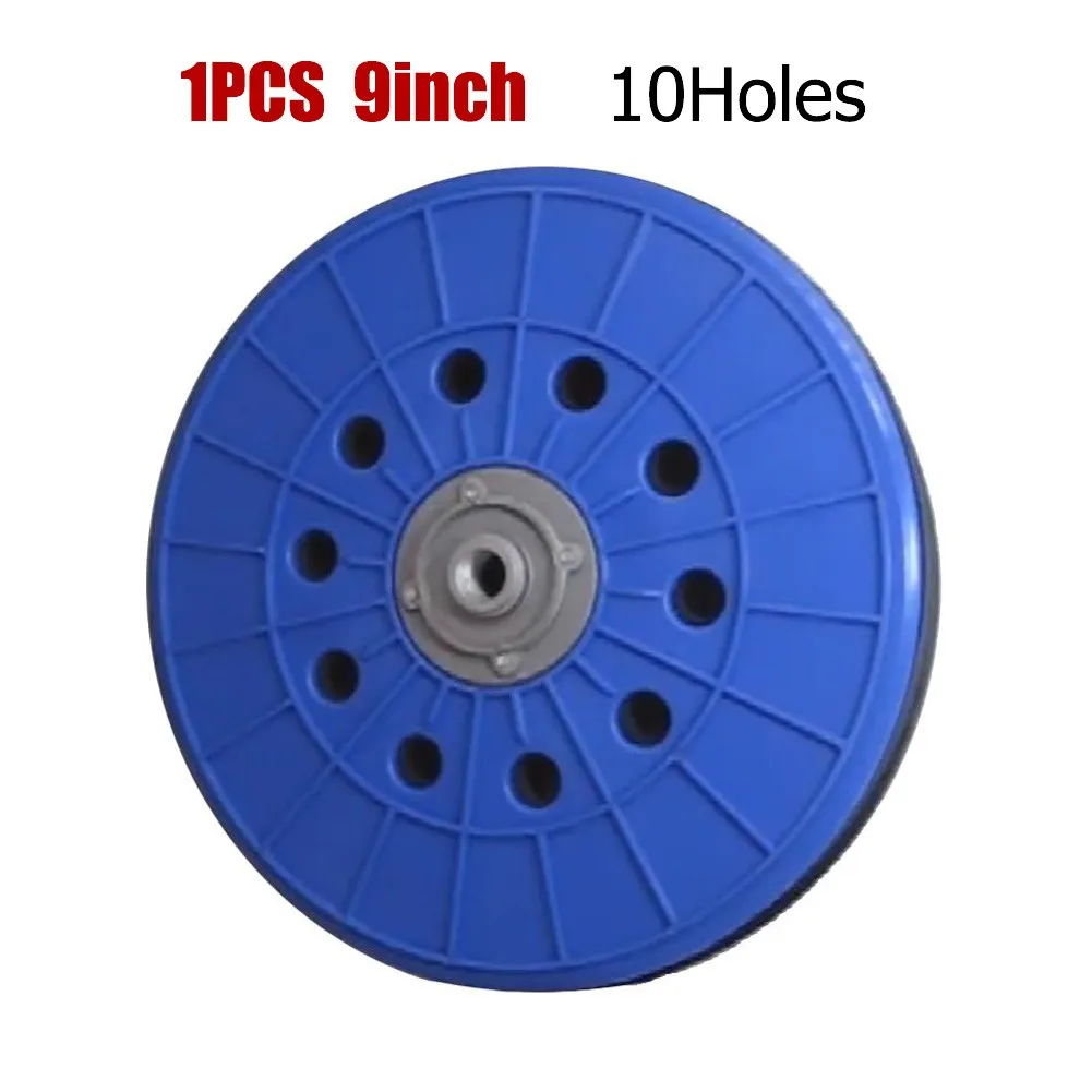 

10 Hole 9 Inch 230mm Drywall Sander Hook And Loop Backup Pad With 14mm Thread Grinding Polishing Plate Abrasives Sanding Discs