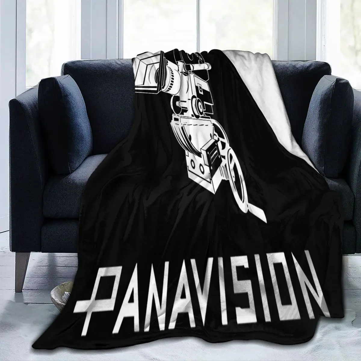 

Panavision Film Crew Camera Filmen Mannen Tops Throw Blanket Trendy Portable Suitable For Sofa AntiPilling
