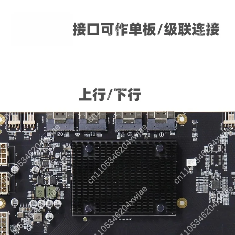 Фото PLX88096 PCIe 4.0 X16 4-слотовая задняя плата расширения для графических процессоров с шагом 65 мм, многоканальная коммутационная карта для рабочих станций глубокого обучения и майнинга. №3
