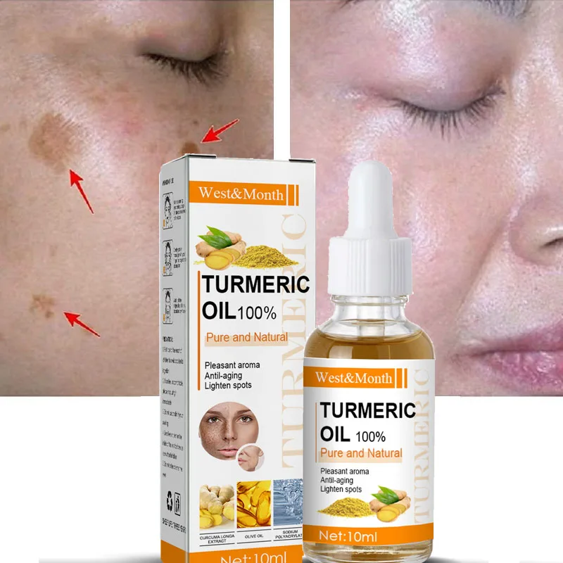 

3PCS Turmeric Lemon Oil Skin Glow To Lightening Acne Dark Patches Acne Bright Skin Dark Spot Corrector Face Whitening Serum 10g