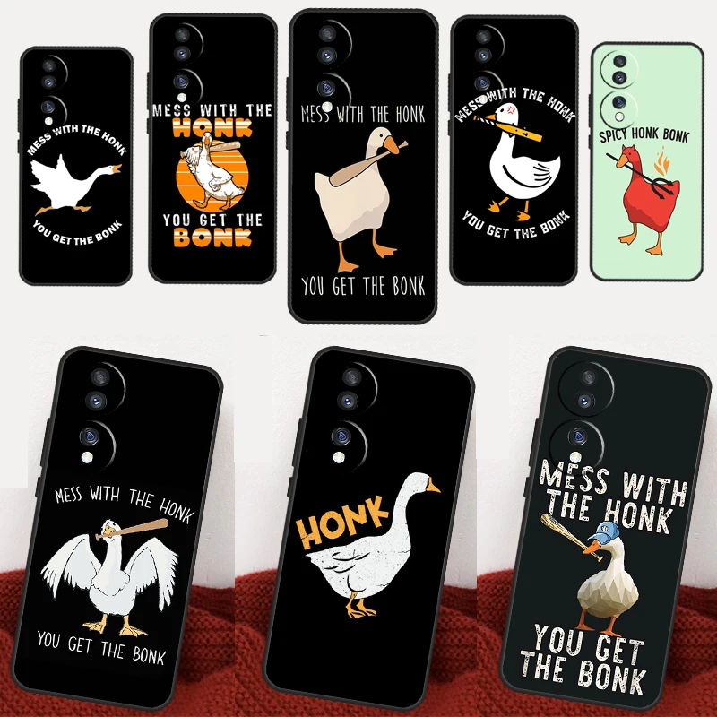 Забавный чехол Duck Goose Honk Bonk для Honor X8a X9a X7a X6a X6 X7 X8 X9 8X 9X Magic 5 Pro 4 Lite 10 50 70 90 Lite