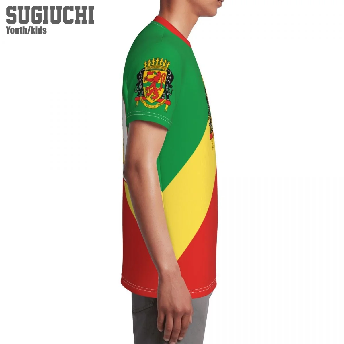 Пользовательское имя номер флаг Республики Конго эмблема 3D футболки для детей