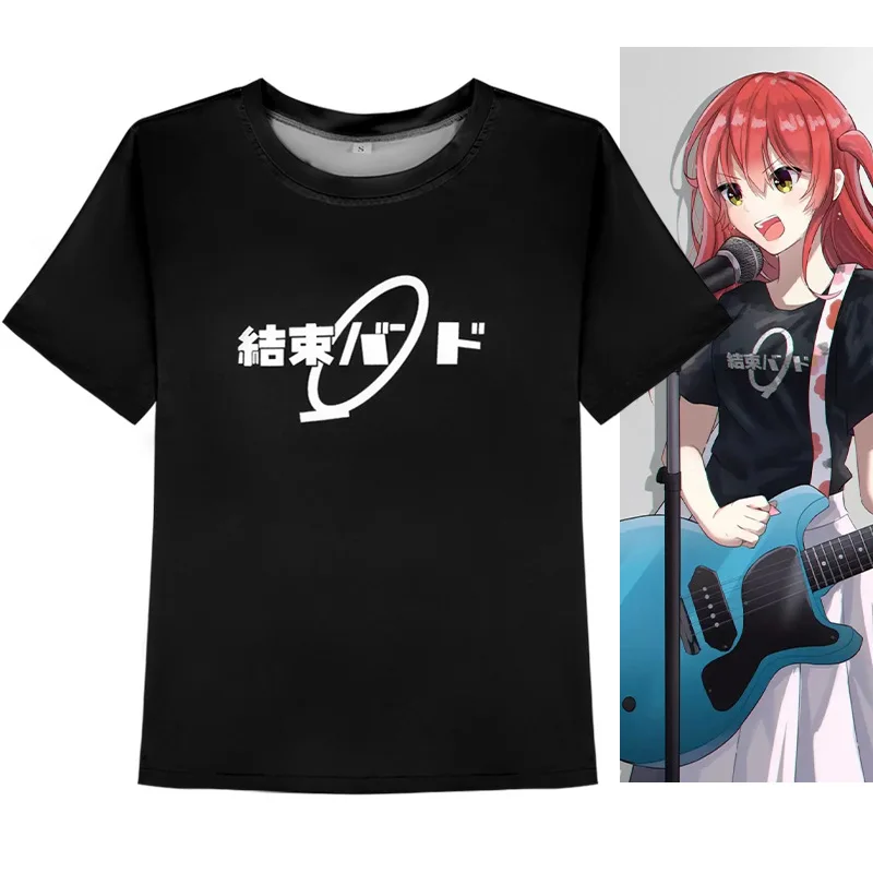 Фото Аниме BOCCHI THE ROCK! Костюм для косплея из футболки с надписью «Ready H Hitori» №3