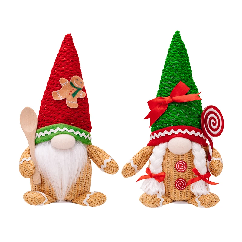 Рождественский пряничный человечек светящийся эльф гном рождественское