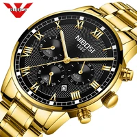 nibosi relojes hombre watch men luxury brand chronograph male sport watches waterproof quartz men watch relogio masculino