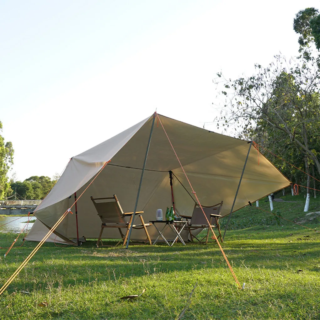 

Sunshade Canopy Oxford Cloth Waterproof Garden Awning Outdoor Climbing Fishing Picnic Beach Tent Sun Shelter Khaki