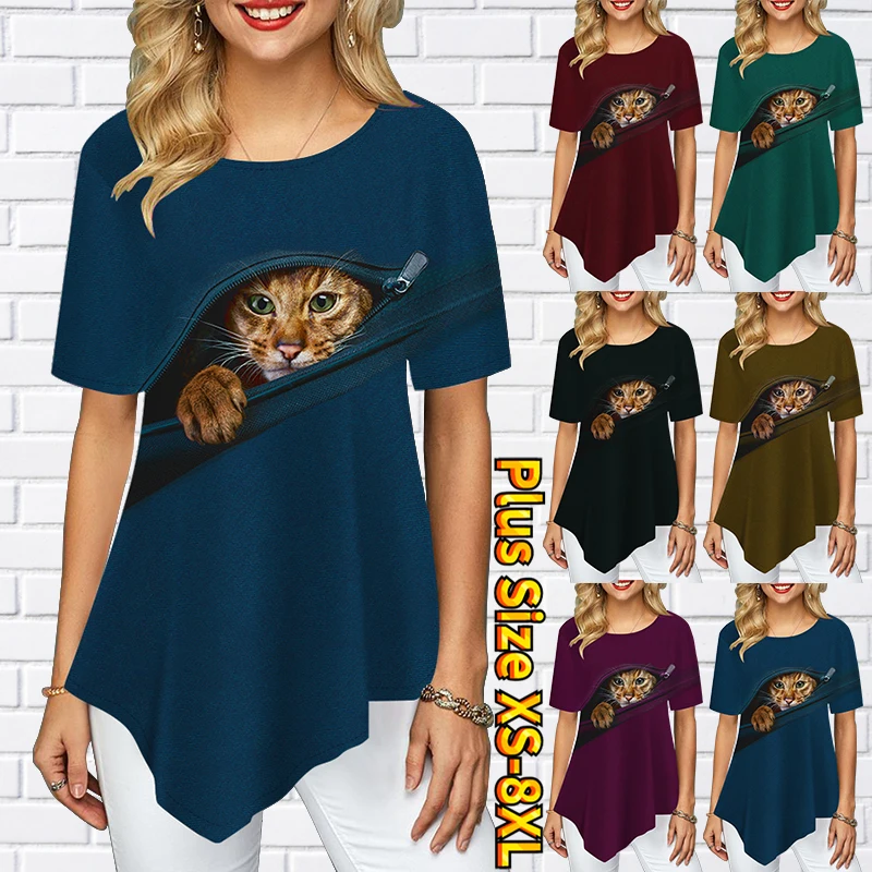 

Футболка женская Harajuku, с круглым вырезом, XS-8XL