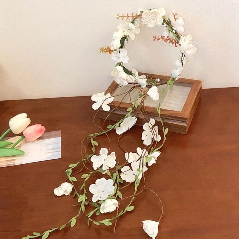 

Женщины Девушки Vine Flower Оголовье Невесты Цветочные Hairband Аксессуары для волос Подарок