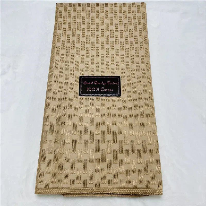 

5 ярдов, нигерийская 100% хлопчатобумажная полированная ткань, Высококачественная швейцарская вуаль, кружевной материал для мужчин, Дубайский стиль YL110502