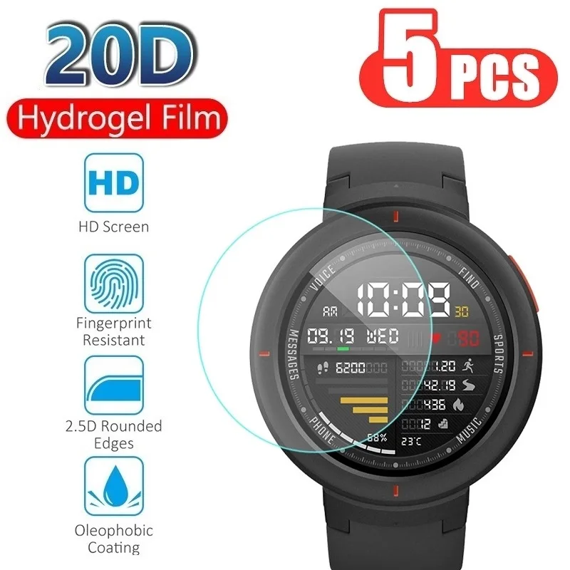 

Protective Hydrogel Film for Amazfit Stratos 3 2s Pace NEO Screen Protector for Amazfit Verge 3 2 Lite (Not Glass)Film Foil