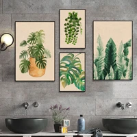 tropical plant classic anime poster retro kraft paper sticker diy room bar cafe posters wall stickers