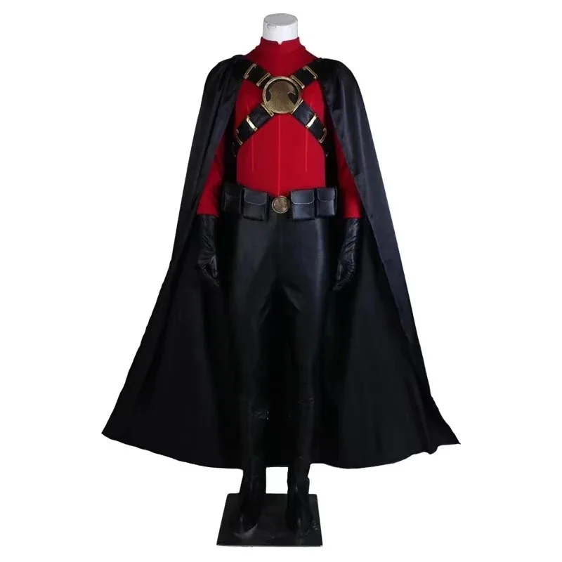 Фото Arkham City Red Robin Cos Косплей Костюм Вечеринка Рождество Хэллоуин на заказ любой размер №1