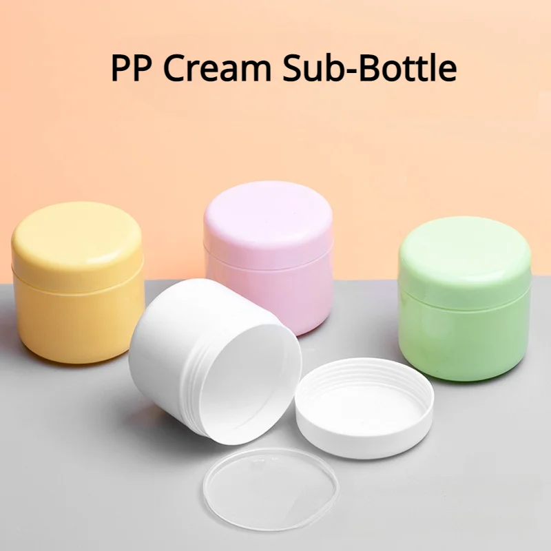 

10/20/30/50/100/150g Plastic Round Empty Makeup Jar Pot Travel Face Cream Lotion Cosmetic Container 5 Colors Refillable Bottles