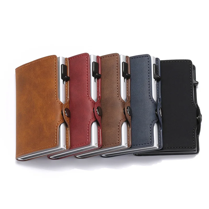 

DIENQI Rfid Men Leather Wallet Thin Wallet Money Bag Short Purse Lether Small Vintage Customize Magic Wallet Man portfel