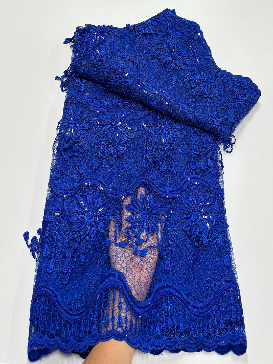 Модное Африканское Молочное Шелковое Кружево С Вышивкой Блестками Французская