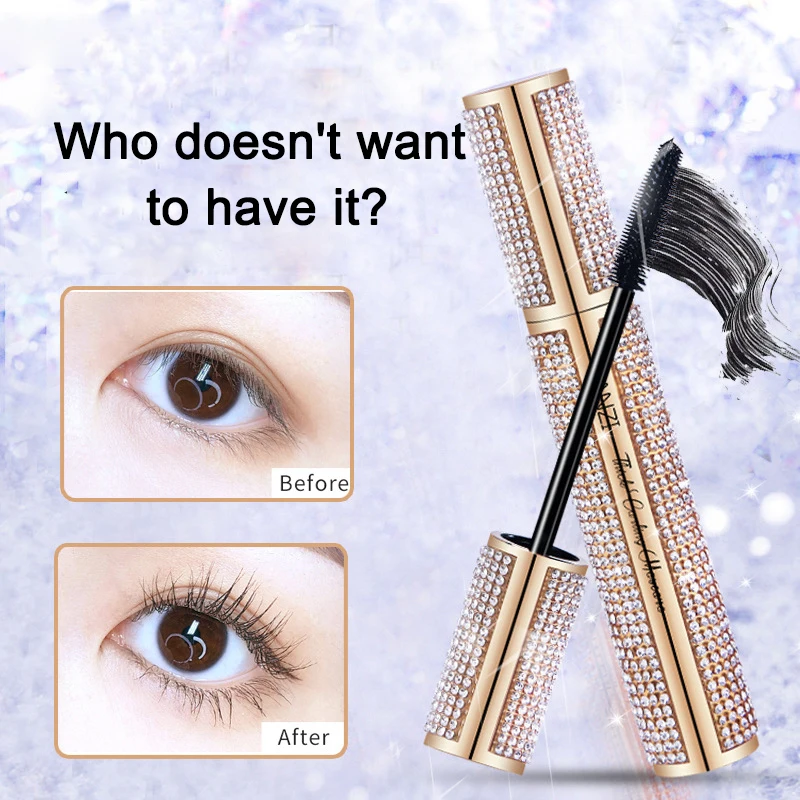 

4D Silk Fiber Mascara Starry Sky Tube Long Thick Curling Lengthening Eyelashes Extension Waterproof Lasting Mascara Makeup TSLM1