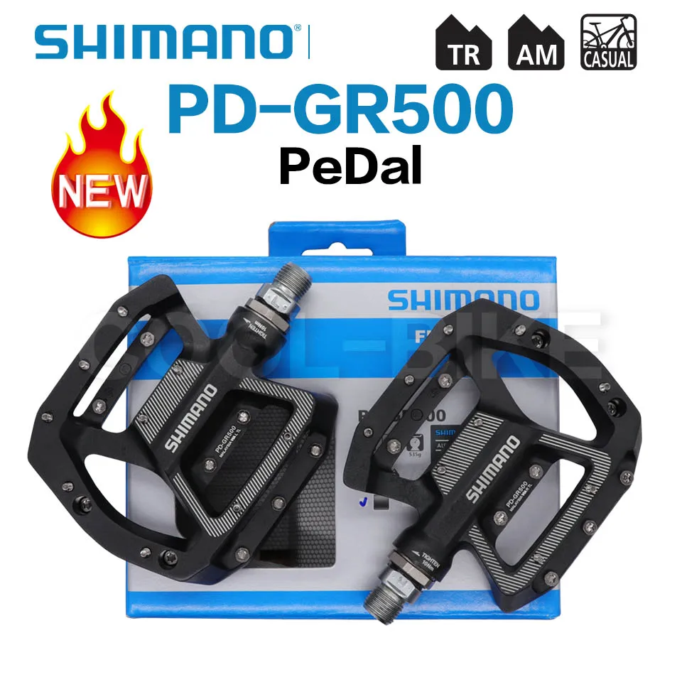 Shimano PD GR500 Flat Pedals Flat MTB/Trail/Enduro/BMX Bicycle Pedals PD-GR500