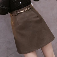 autumn winter sexy pu leather bodycon mini skirts womens black elegant office short a line skirt ladies sashes high waist skirts