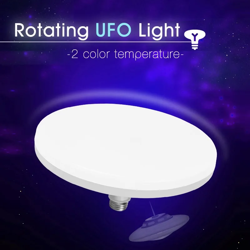 

Led bulb Rotate UFO 6W 9W 13W 18W 24W 220v e27 led bulb Warm White and Cold White light bulb AC85-265V Led lights for home