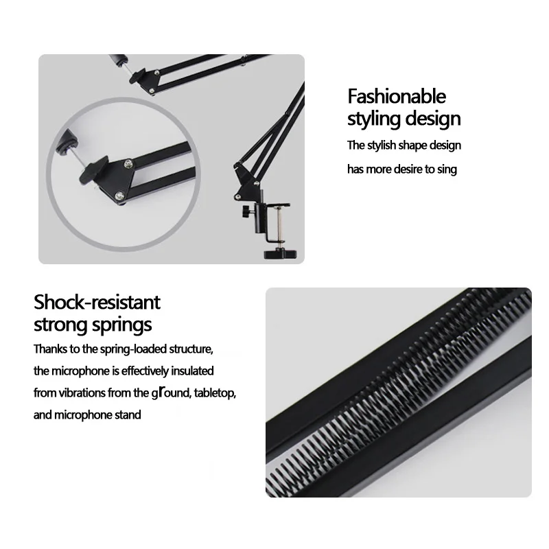 Регулируемая подвеска для микрофона ножничная подставка настольная записи